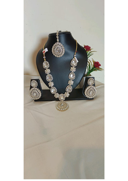 IVORY KUNDAN BRIDAL ETHNIC NECKLACE SET